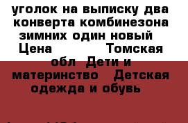 уголок на выписку,два конверта-комбинезона зимних,один новый › Цена ­ 2 100 - Томская обл. Дети и материнство » Детская одежда и обувь   
